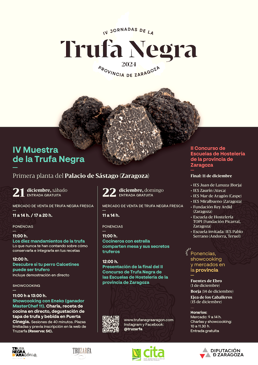 Cartel de las jornadas de la Trufa en Zaragoza