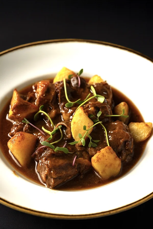 El delicioso rabo de toro servido en el restaurante Kentia durante el concurso de carne de toro en Zaragoza
