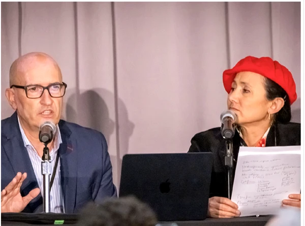 Ignacio Gracia durante su intervención en la Old Vine Conference.Viñedo histórico aragonés, documentando las bases del estudio presentado en California.