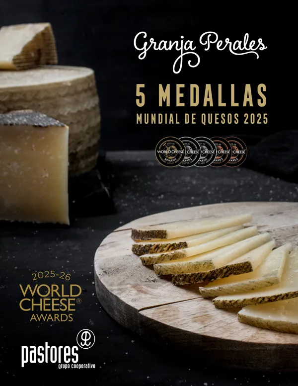 Granja Perales medalla de oro en los World Cheese Awards 2025