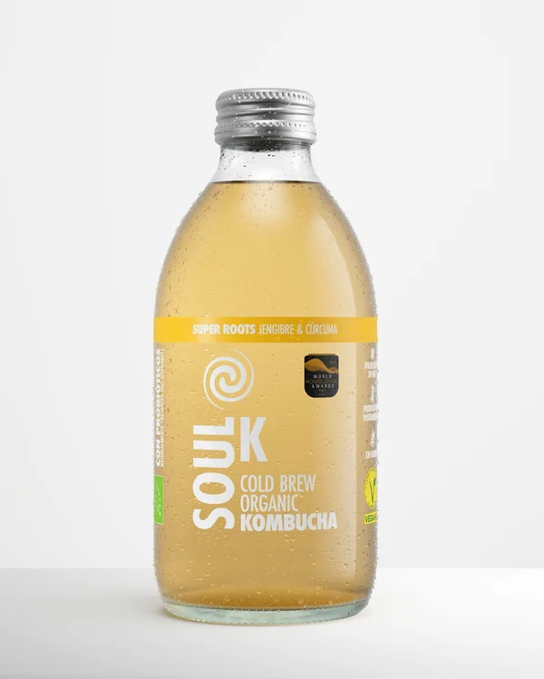 Soul K Hijos de Rivera — botella 25 cl Bloody Booch, medalla internacional en los World Kombucha Awards.