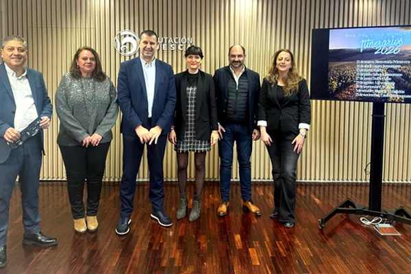 Bus del Vino Somontano 2026, presentación de itinerarios en la Diputación Provincial de Huesca