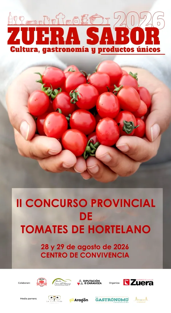 Cartel anunciador del concurso provincial de tomates.