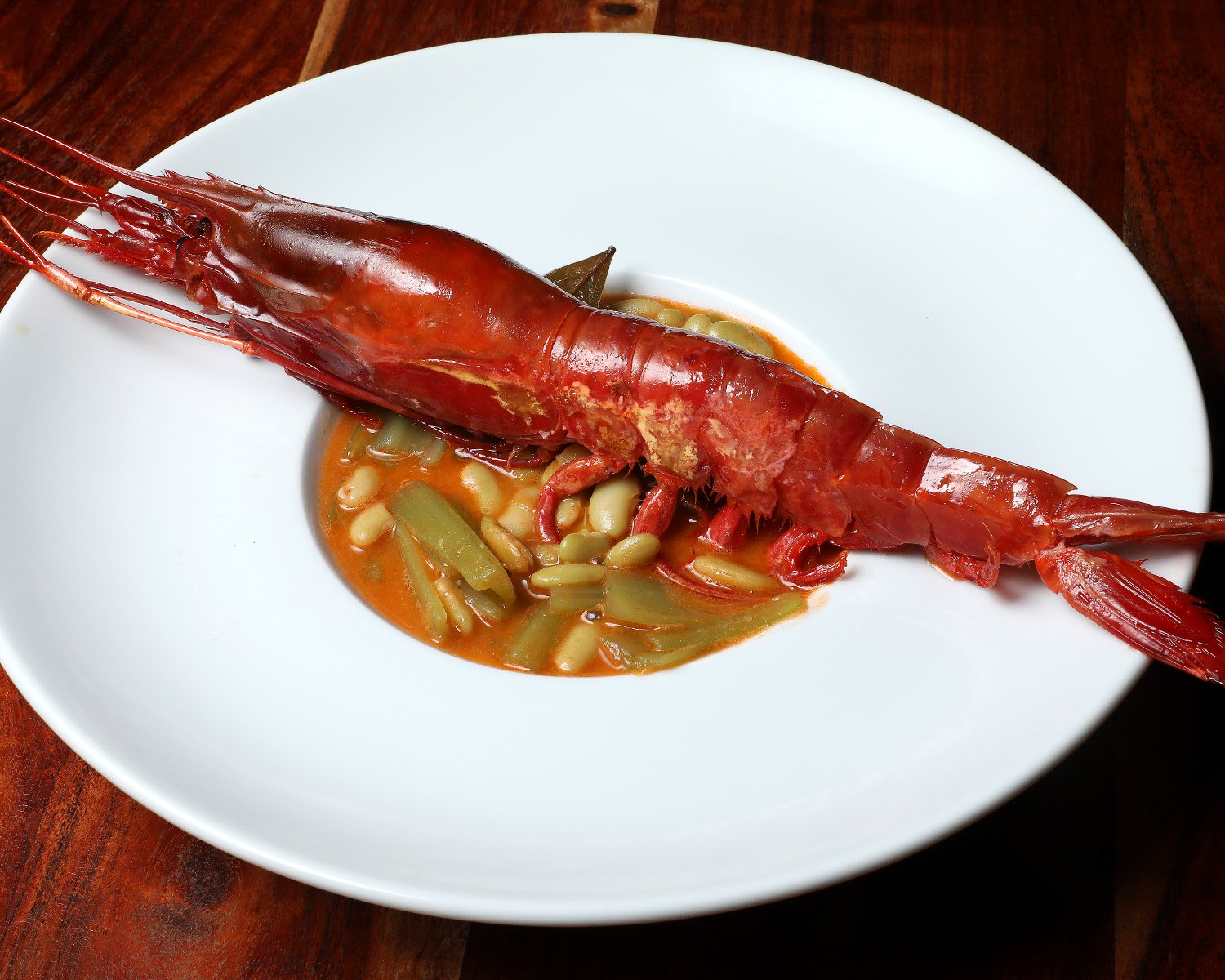 Premios Horeca 2026 carabinero con borraja del restaurante El Foro