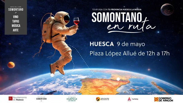 Cartel oficial de Somontano en Ruta Huesca 2026.