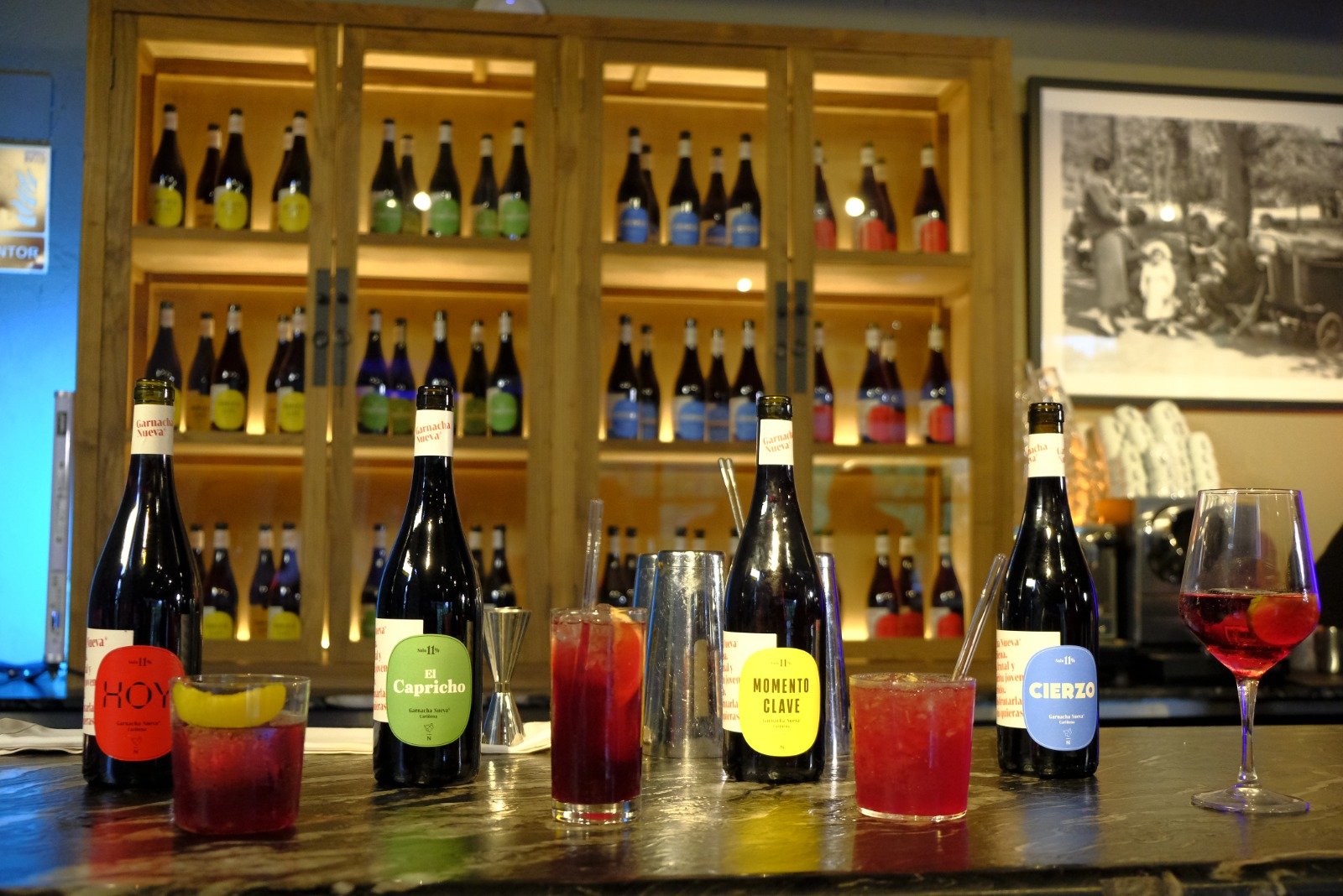 Los cuatro Cariñena Spritz creados por Borja Insa para el lanzamiento de Plan Ñ.