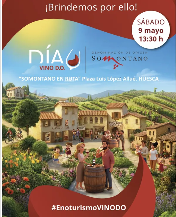 Día Vino DO Somontano en Huesca plaza López Allué evento enoturismo