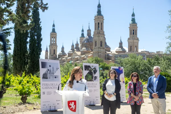     Natalia Chueca en la presentación de la Feria Internacional de la Garnacha Zaragoza 2026