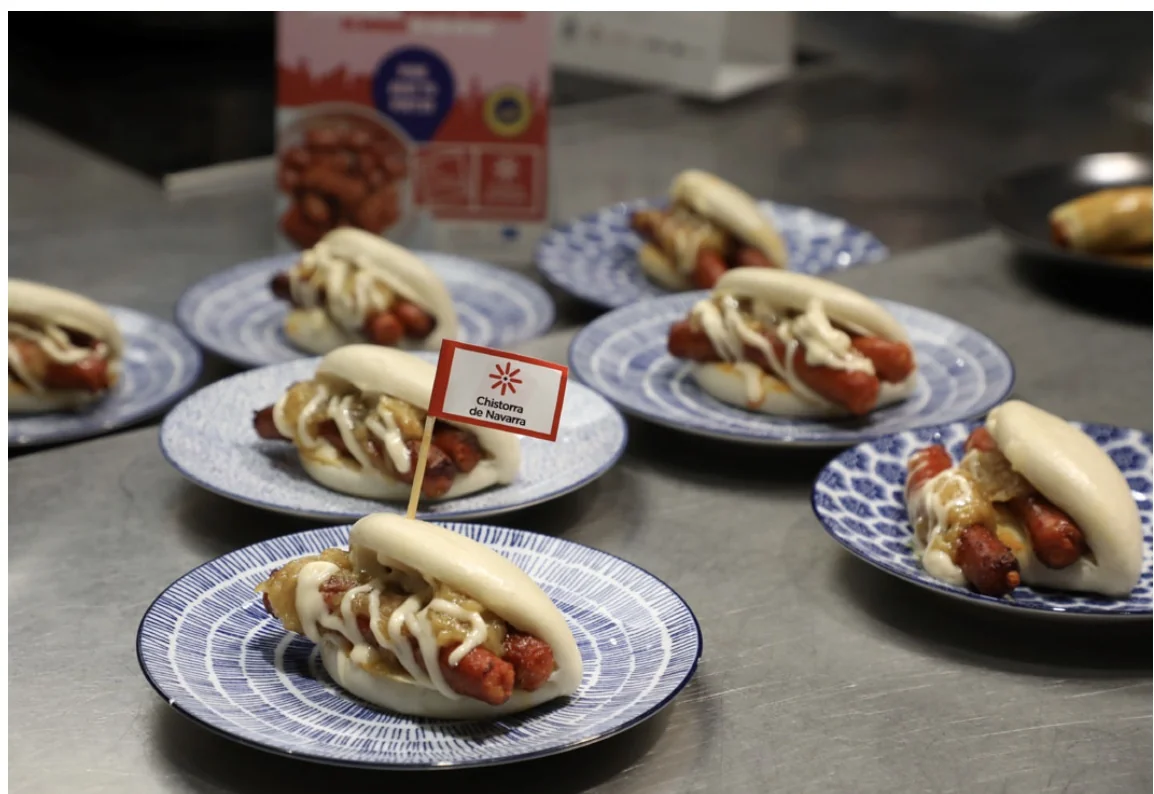 Bao de chistorra de Navarra participante en la Chistorruta