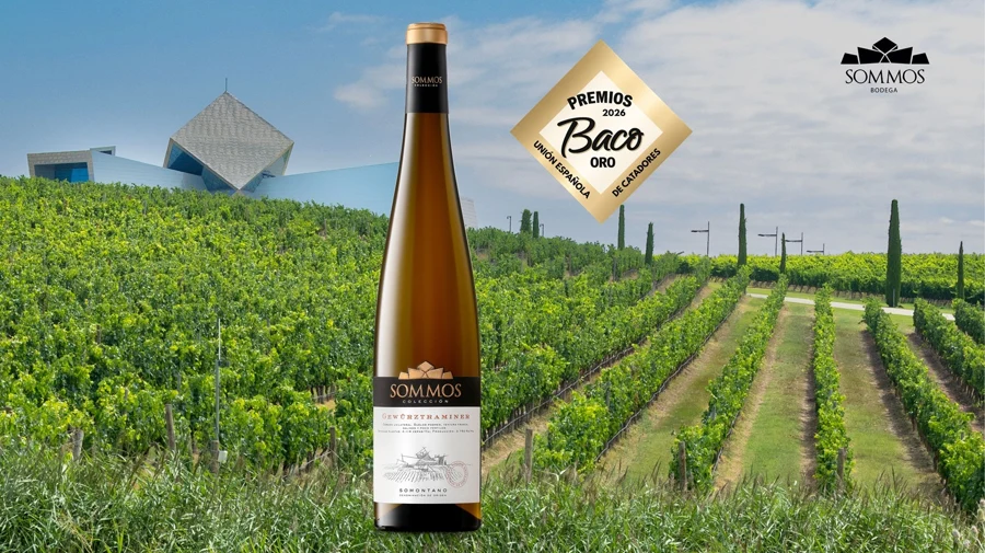 Sommos Colección Gewürztraminer con la Medalla de Oro de los Premios Baco 2026.
