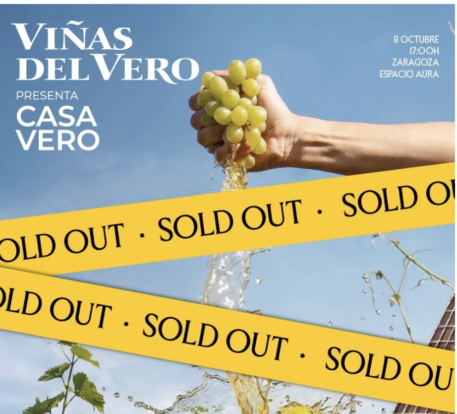 La quinta edición de Casa Vero, organizada por Viñas del Vero, ha colgado el cartel de completo en apenas un día y volverá a celebrarse el 8 de octubre en el Espacio Aura de Zaragoza.