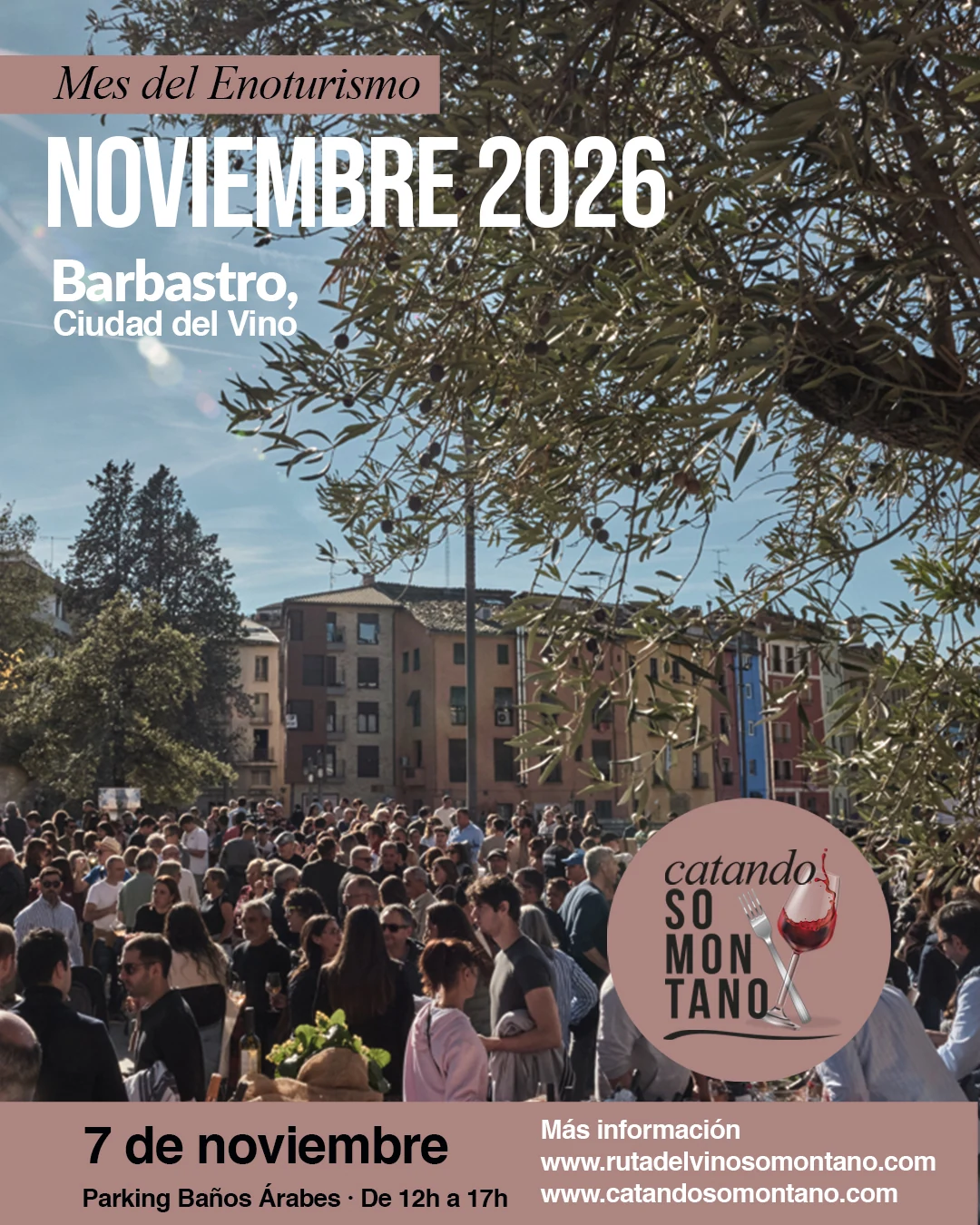 Cartel de Barbastro, Ciudad del Vino, programado para el 7 de noviembre de 2026.